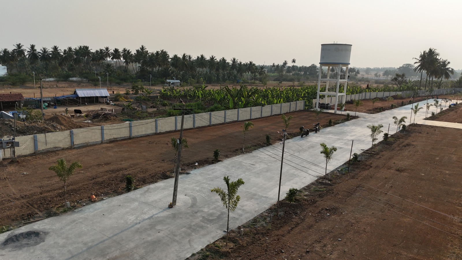 JM Meadows water tank and site view